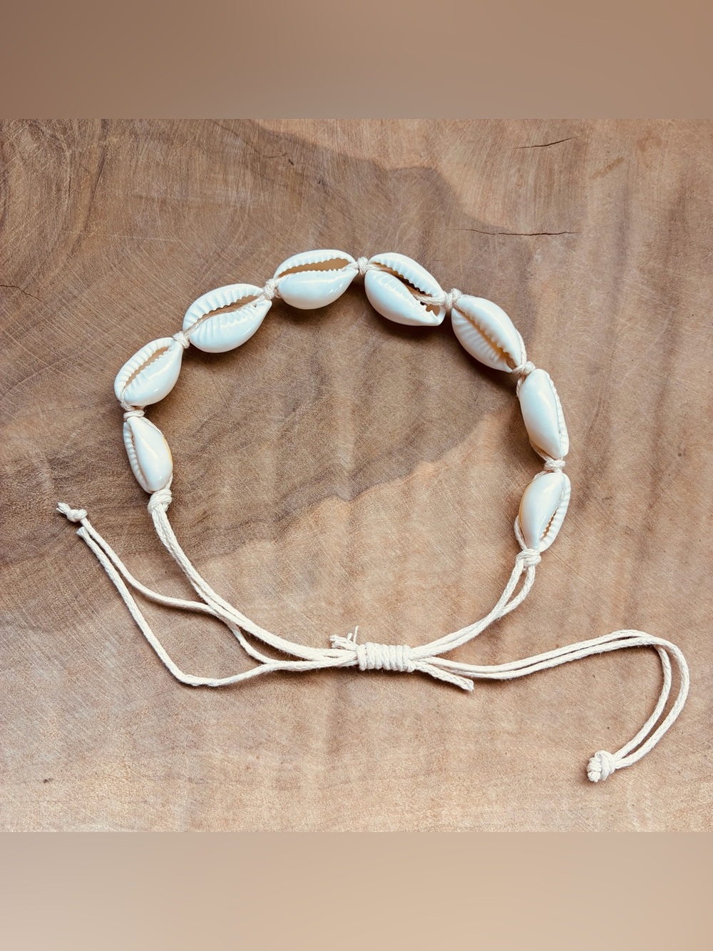 Cowrie Shell Anklet Bracelet Adjustable Cord Beach Boho Surf Coastal Jewelry